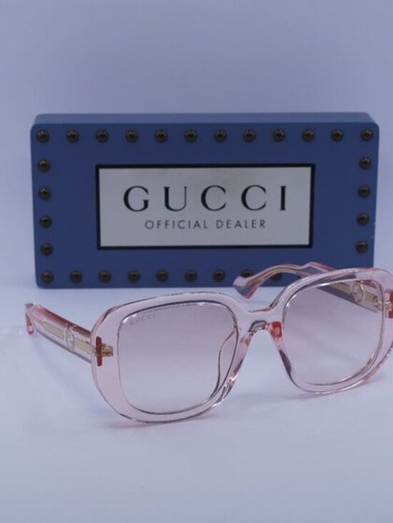 Gucci GG1557SK 003 Square Sunglasses - Transparent Nude/Pink main image 7